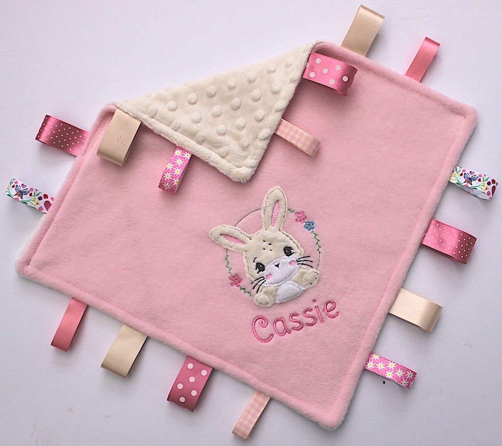 Bunny Taggy Blanket - option to personalise