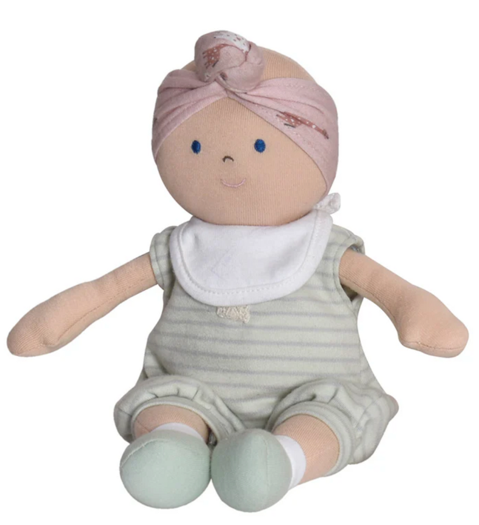 Baby Clara in Green Boniklka Cloth Doll