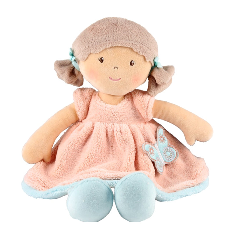 Bonikka Butterfly Kids Peach Doll Personalised. Birthday Childrens Gift