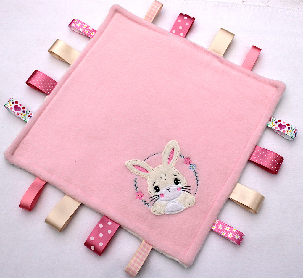 Bunny Taggy Blanket - option to personalise