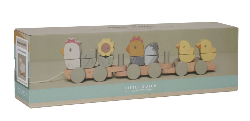 Little Dutch Stacking Train FSC - Little Farm Chicken