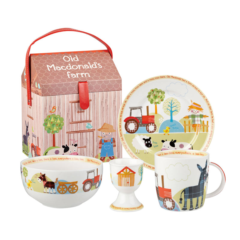 Churchill China Old MacDonald's Farm 4-Piece Breakfast Set