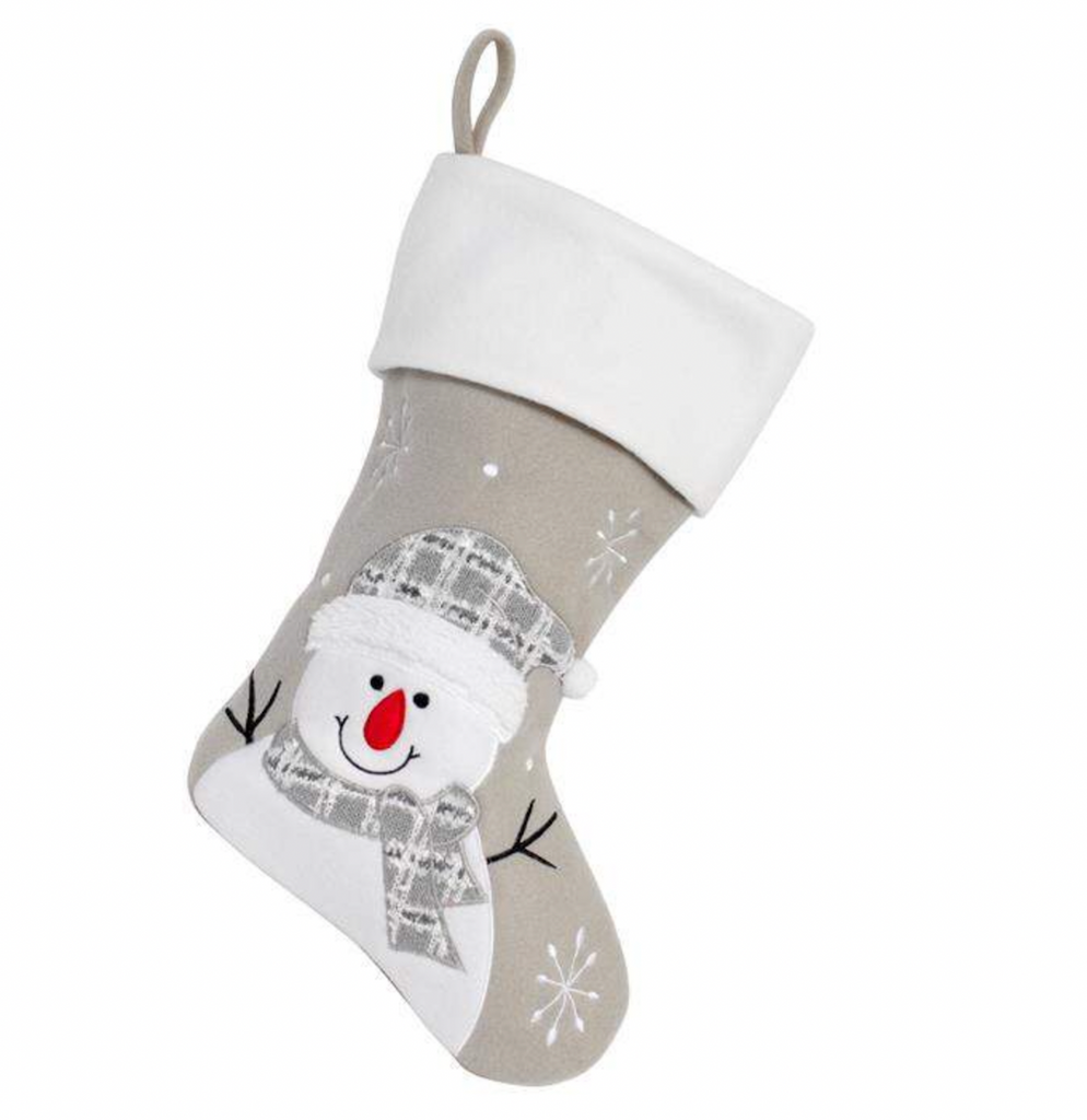 Snowman Stocking Fluffy Hat & Scarf - Personalised