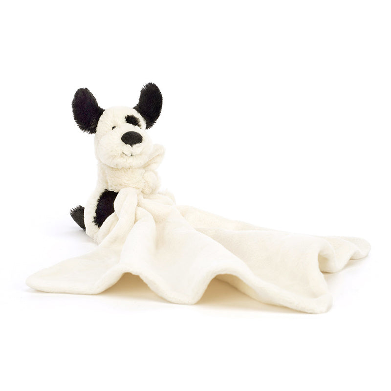 Jellycat Bashful Black & Cream Puppy Soother - Personalised