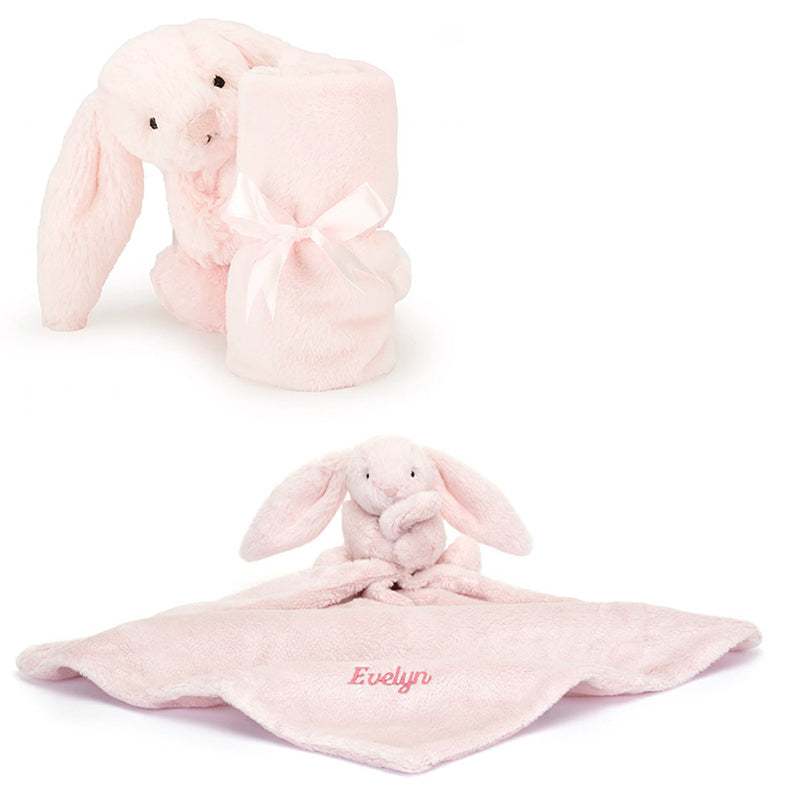 Jellycat Bashful Bunny Soother, Pink - Personalised