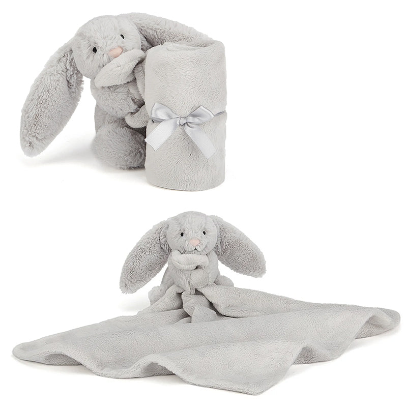 Jellycat Bashful Bunny Soother, Silver - Personalised