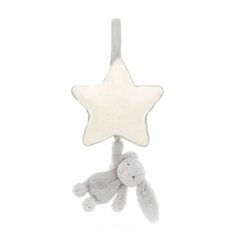 Jellycat Bashful Silver Bunny Star Musical Pull