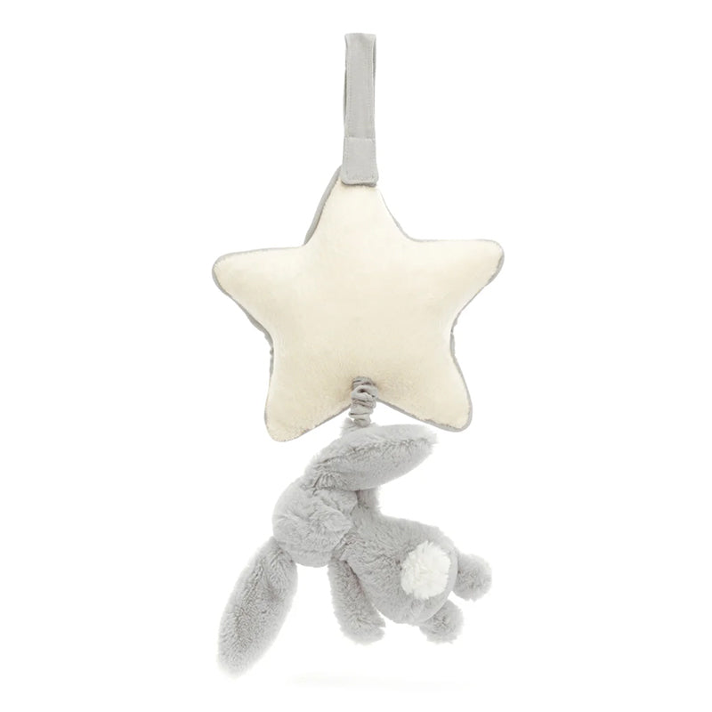 Jellycat Bashful Silver Bunny Star Musical Pull