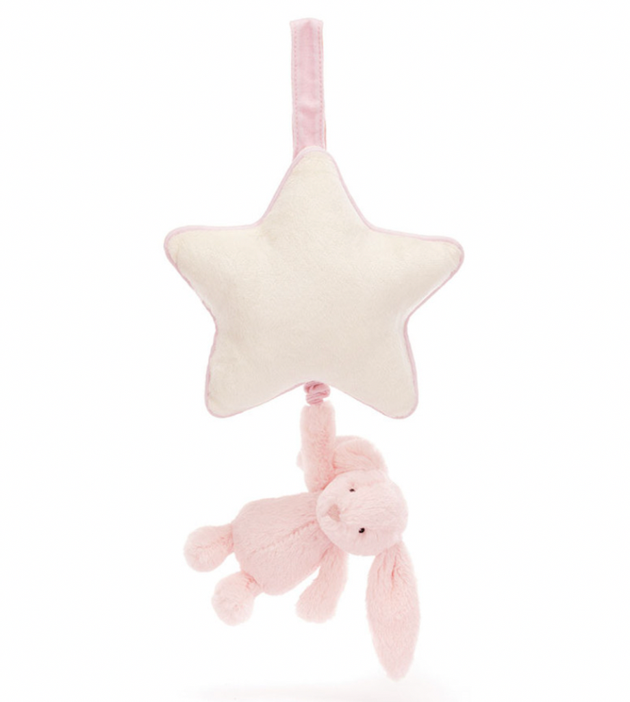 Jellycat Bashful Bunny Musical Pull Baby Pink