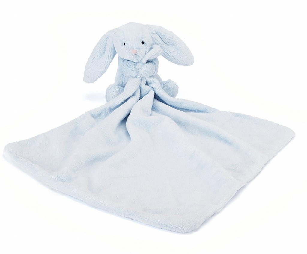 Jellycat Bashful Bunny Soother, Blue - Personalised