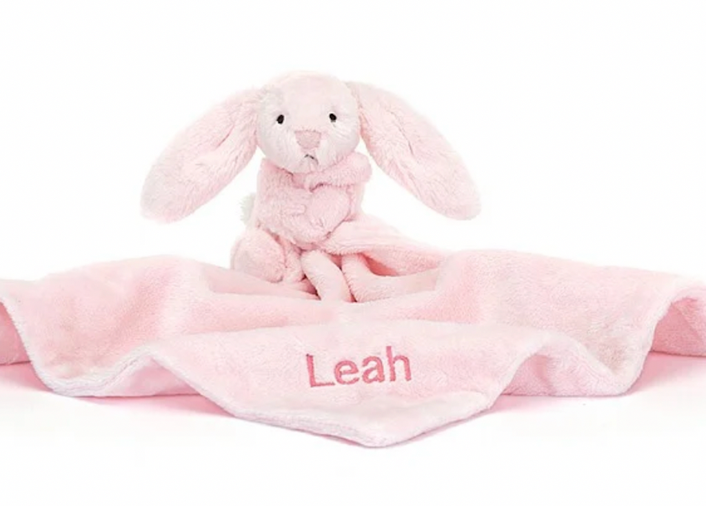 Jellycat Bashful Bunny Soother, Pink - Personalised