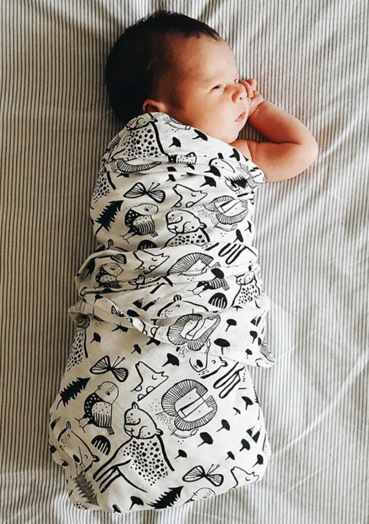 Wee Gallery Wild Animal Organic Muslin Swaddle