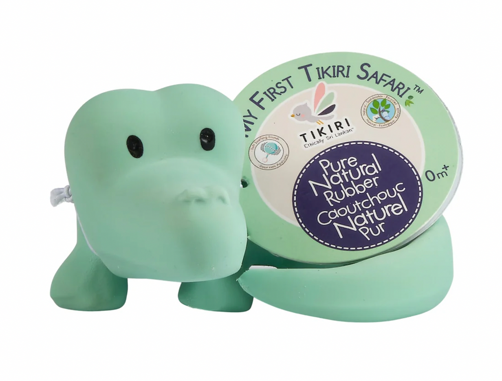 Tikiri Organic Safari Crocodile Teether Rattle Bath Toy