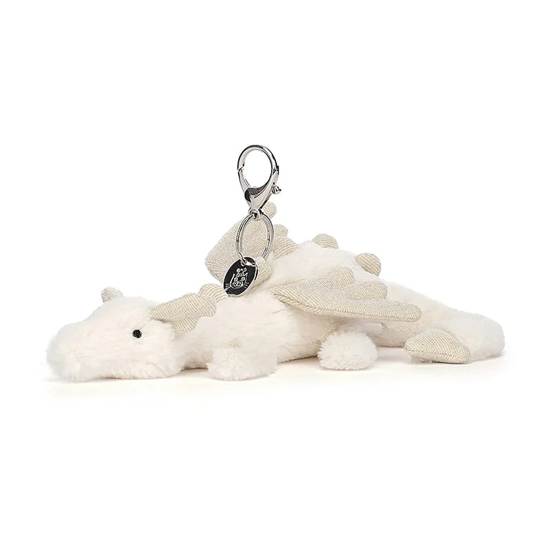 Jellycat Snow Dragon Bag Charm