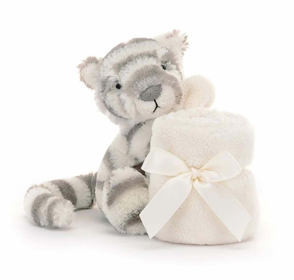 Jellycat Bashful Snow Tiger Soother - personalised