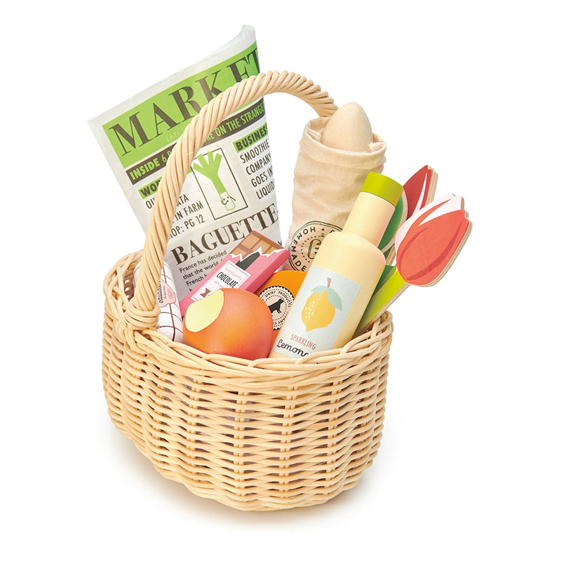 Tender Leaf Toys Wicker Shopping Basket