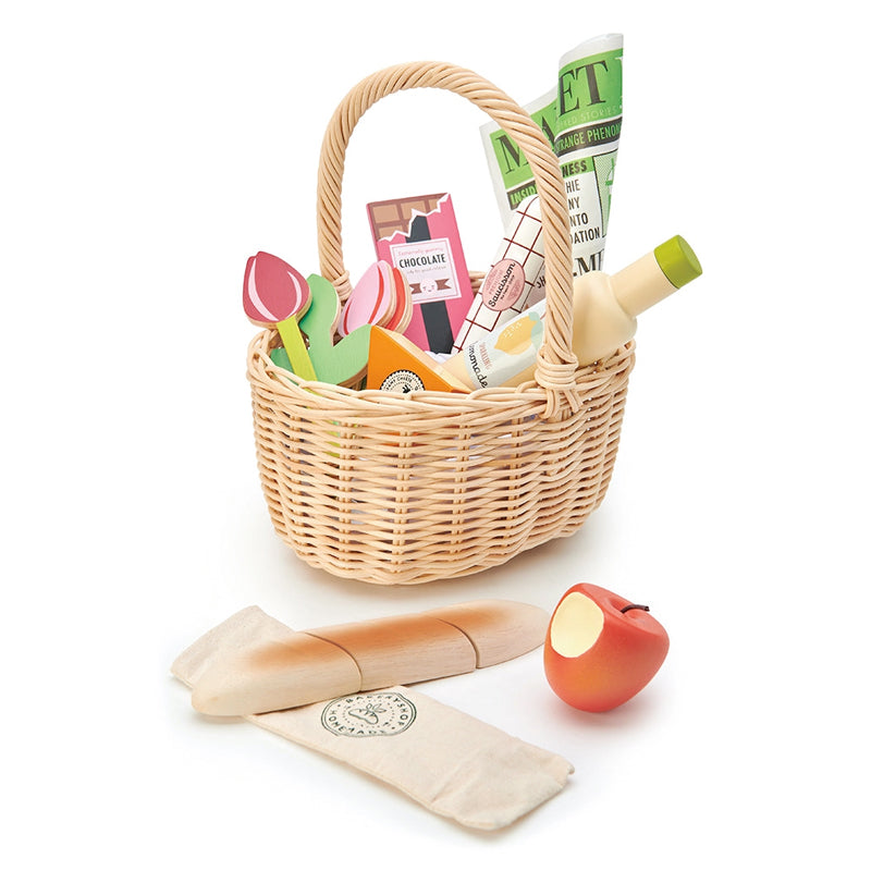 Tender Leaf Toys Wicker Shopping Basket