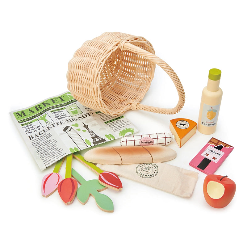 Tender Leaf Toys Wicker Shopping Basket