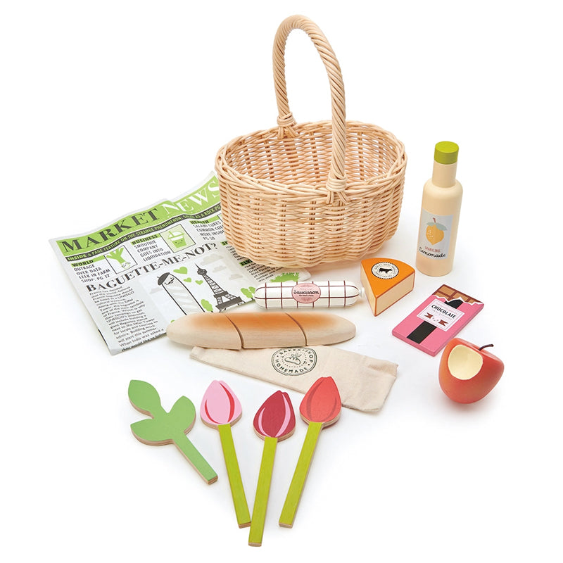 Tender Leaf Toys Wicker Shopping Basket