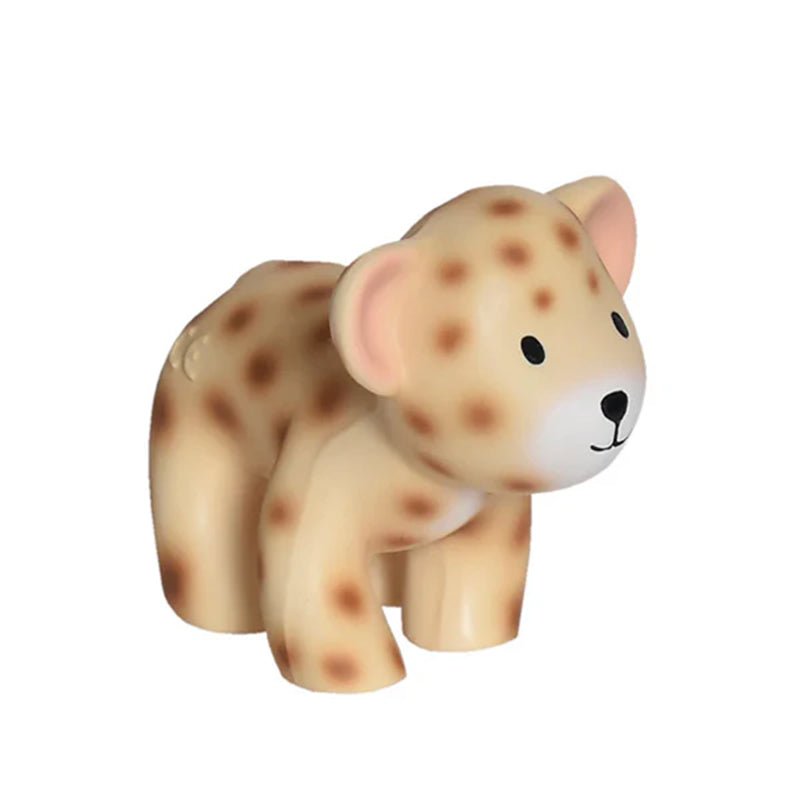 Tikiri Leopard Natural Rubber Teether & Rattle Boxed