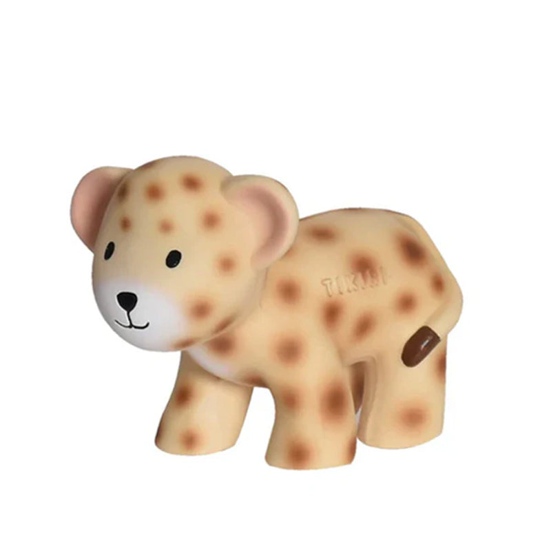 Tikiri Leopard Natural Rubber Teether & Rattle Boxed