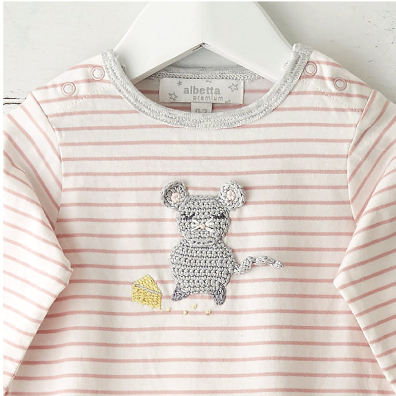 Albetta Crochet Mabel Mouse Babygrow