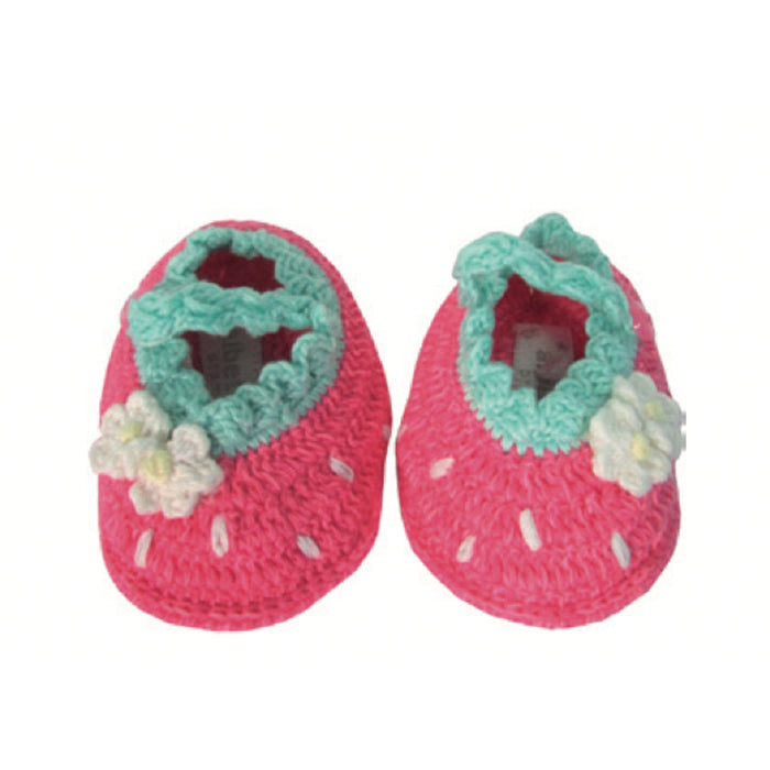 Albetta Crochet Strawberry Booties