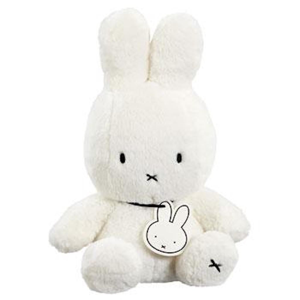 A third front view of Just Miffy  an adorable cuddly soft toy based on the classic cute white bunny created by the late Dick Bruna