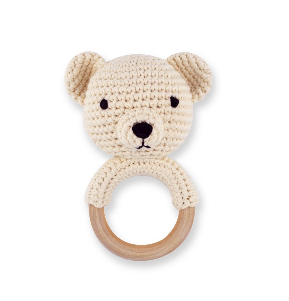 Crochet Teddy Bear Ring Rattle