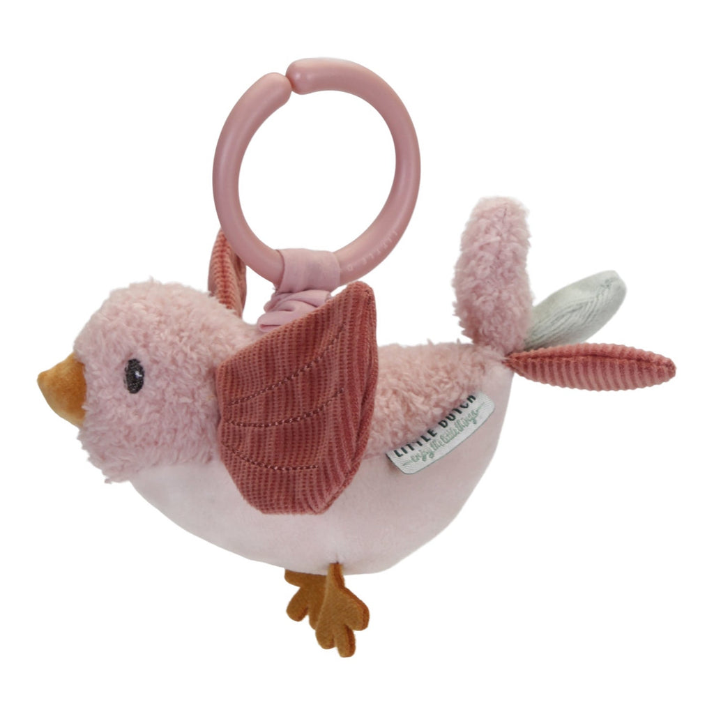 Pull & Shake Bird Toy - Flowers & Butterflies Bird