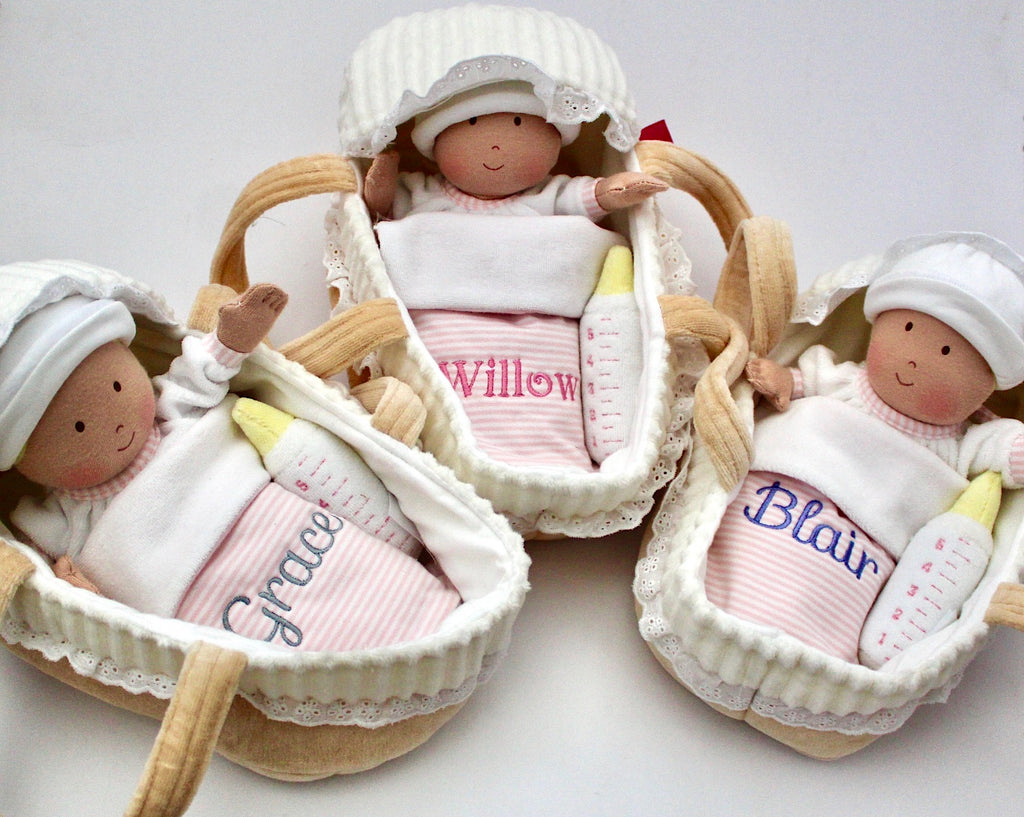 Baby Doll with Carry Cot, Blanket and Bottle - Personalised