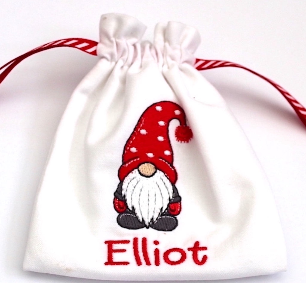 Gnome Drawstring Gift Bag