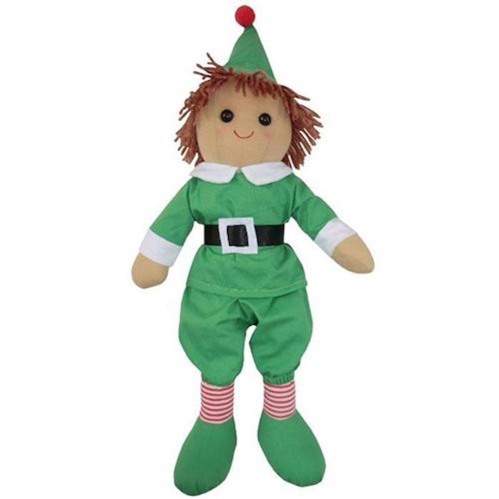 A Powell Craft Christmas Elf at 20cm tall and wear green clothing