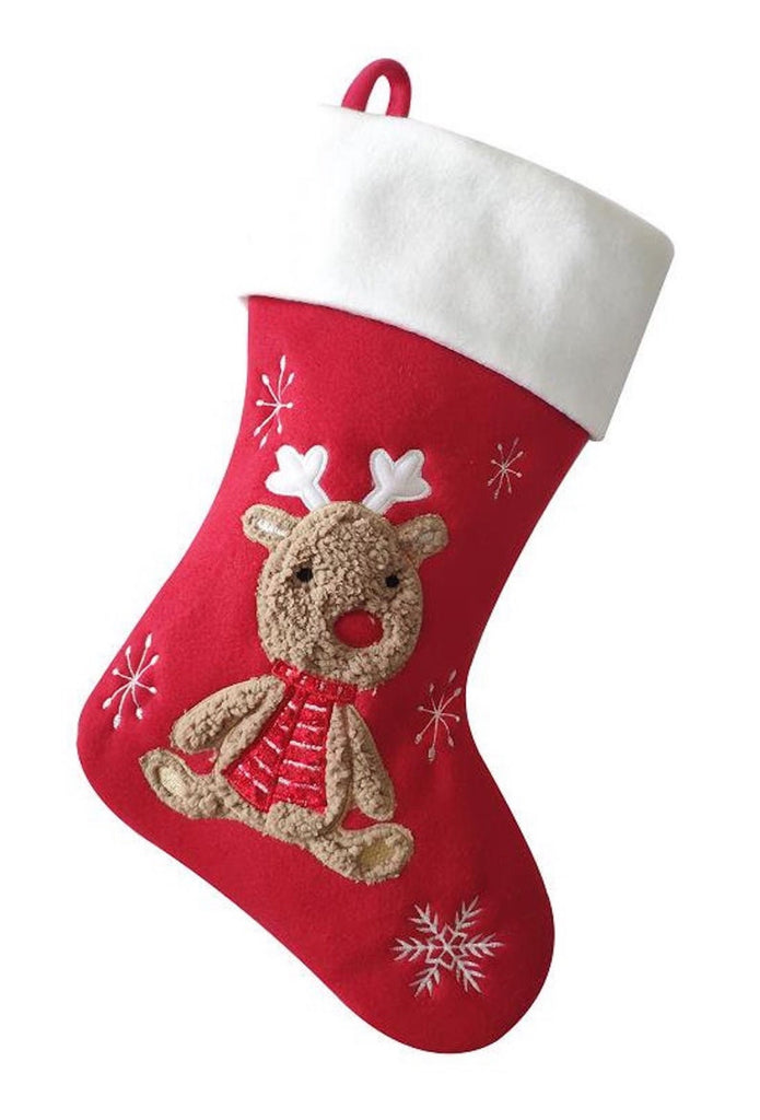 Reindeer Deluxe Christmas Stocking - Personalised