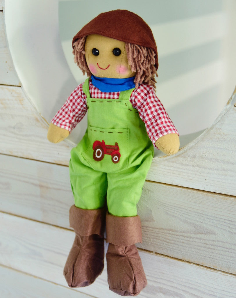 Rag Doll Farmer Tractor Boy - 40cm