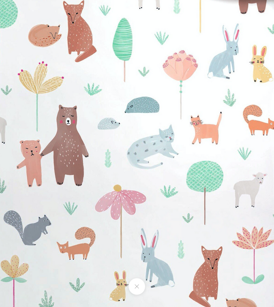 Woodland Spring Animal Gift Wrap