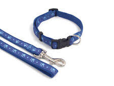 Rosewood Dog Blue Paw Lead and collar selling as a great pet gift