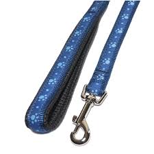 Rosewood Dog Blue Paw Lead showing the clip and the hold