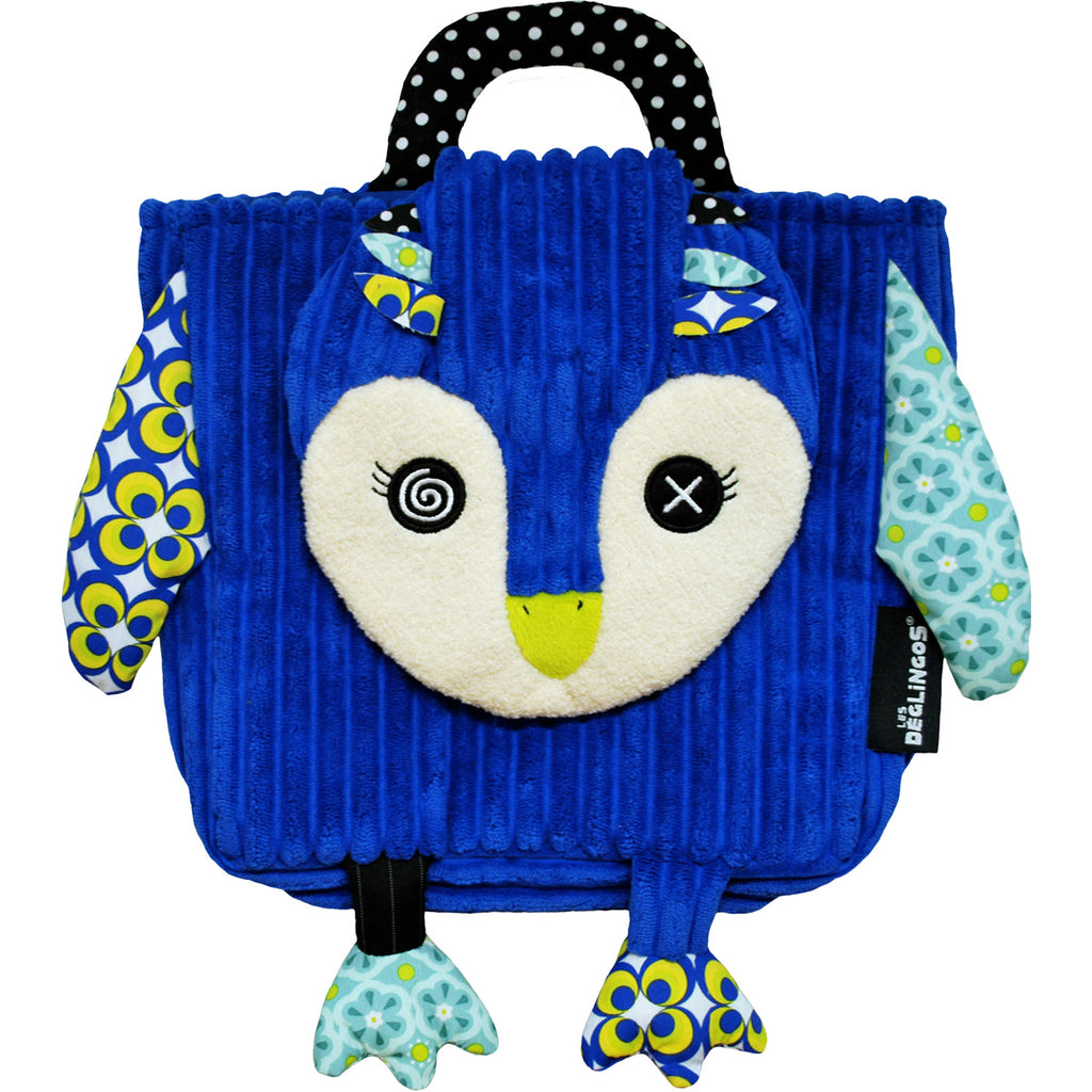 Bllue with big eyes this Penguin Backpack is perfect for a little girl to take to school or on outings to keep snacks and toys in.