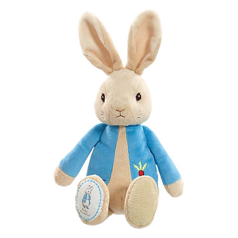 Beatrix Potter Peter Rabbit soft velboa plush fabric wearing blue jacket with embroidered radish boy gift