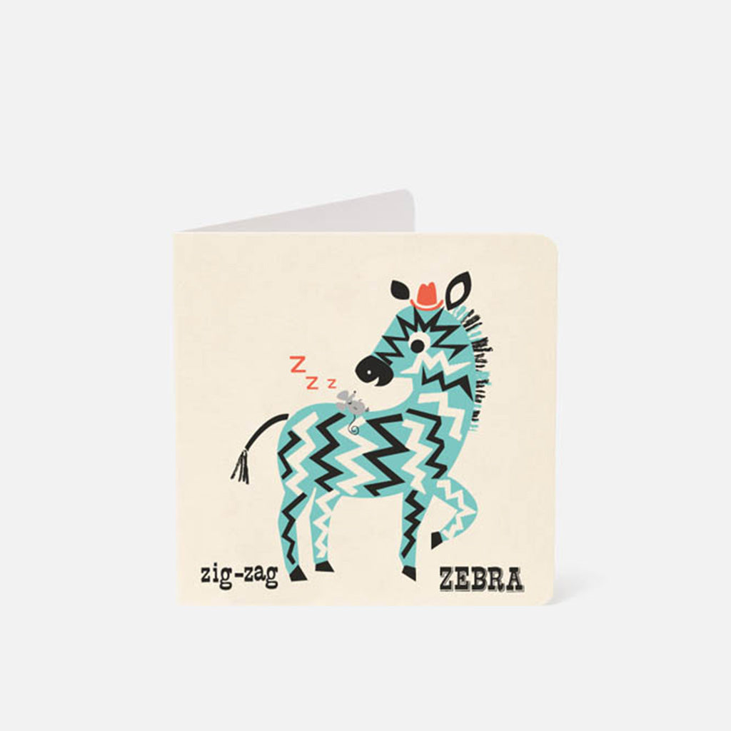 Noodoll vintage style Zebra Gift Card for any occasion nostalgic throwback to retro flash learning cards