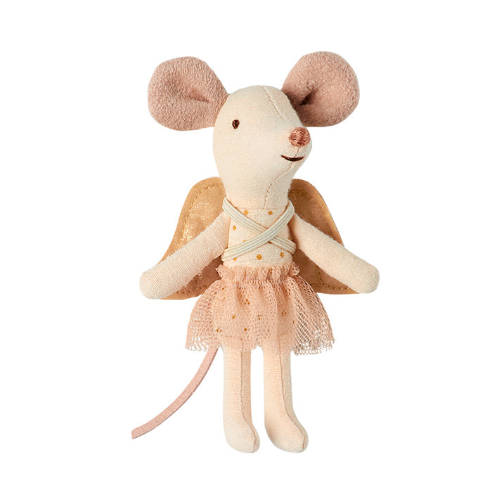 Maileg Guardian Angel Mouse with pink dress an enchanting soft toy gift for girls birthday