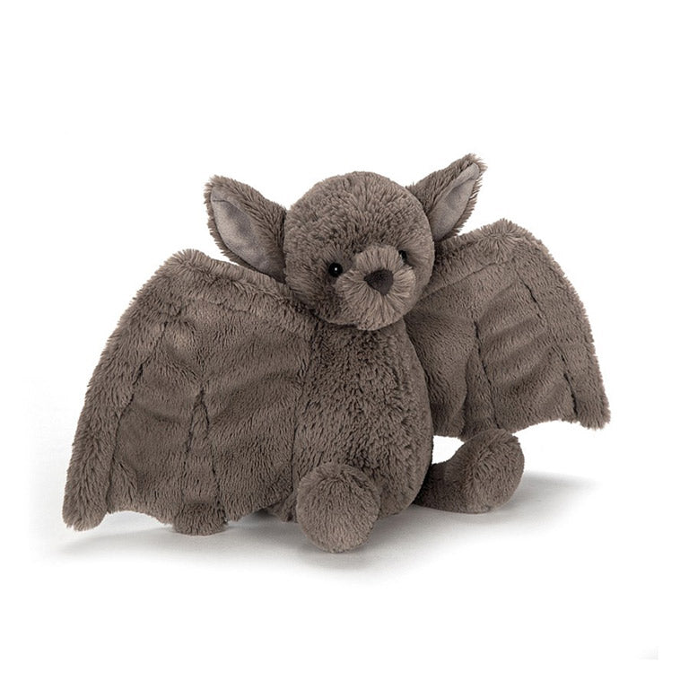 Jellycat Bashful Bat brown cuddly 18cm soft toy with pointy ears