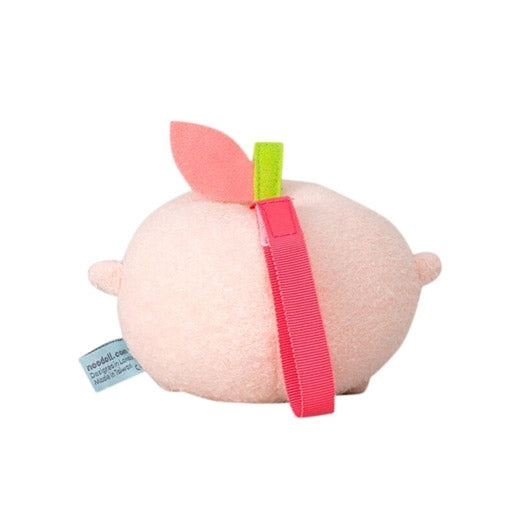 Noodoll Ricepeach baby child soft toy with adjustable strap round body of light pink