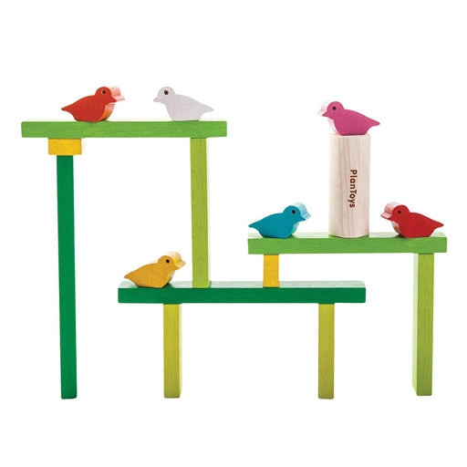 Plan Toy Balancing Tree comprising of colourful birds, branches and trunk Gift for Christmas and Birthdays