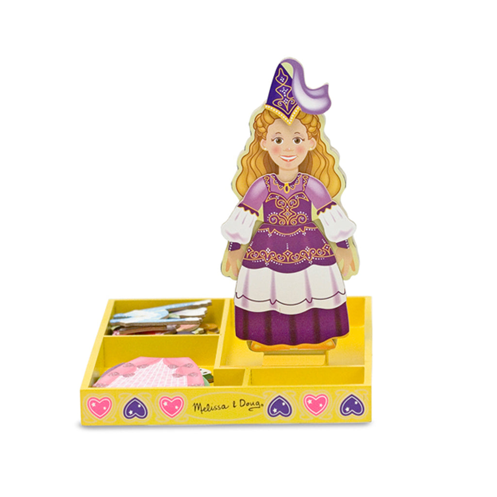 melissa and doug girls birthday gift princess elise wooden doll with colouful beautiful magnetic outfits