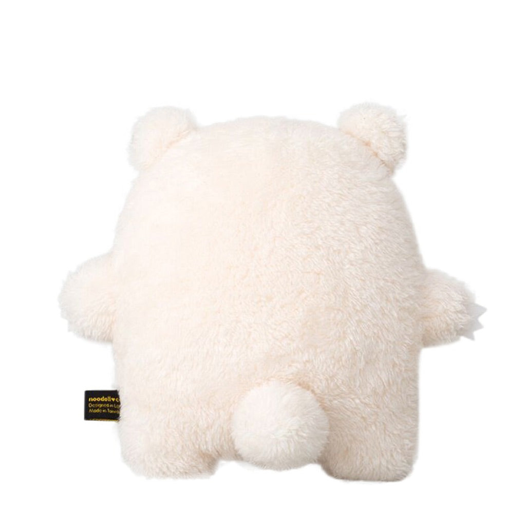 rear view of a Noodoll Ricecube Polar Bear soft toy for children