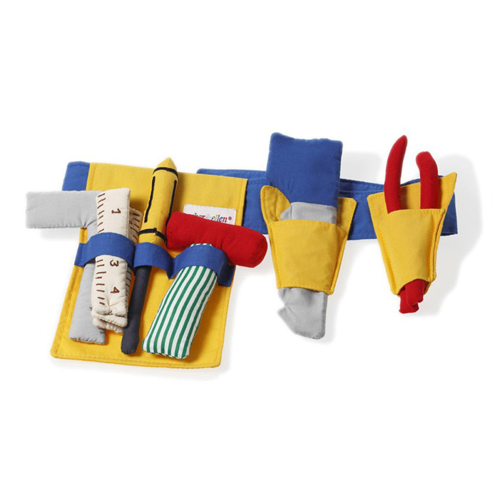 oskar and ellen toy cloth tool belt with hammer saw pliers for boys