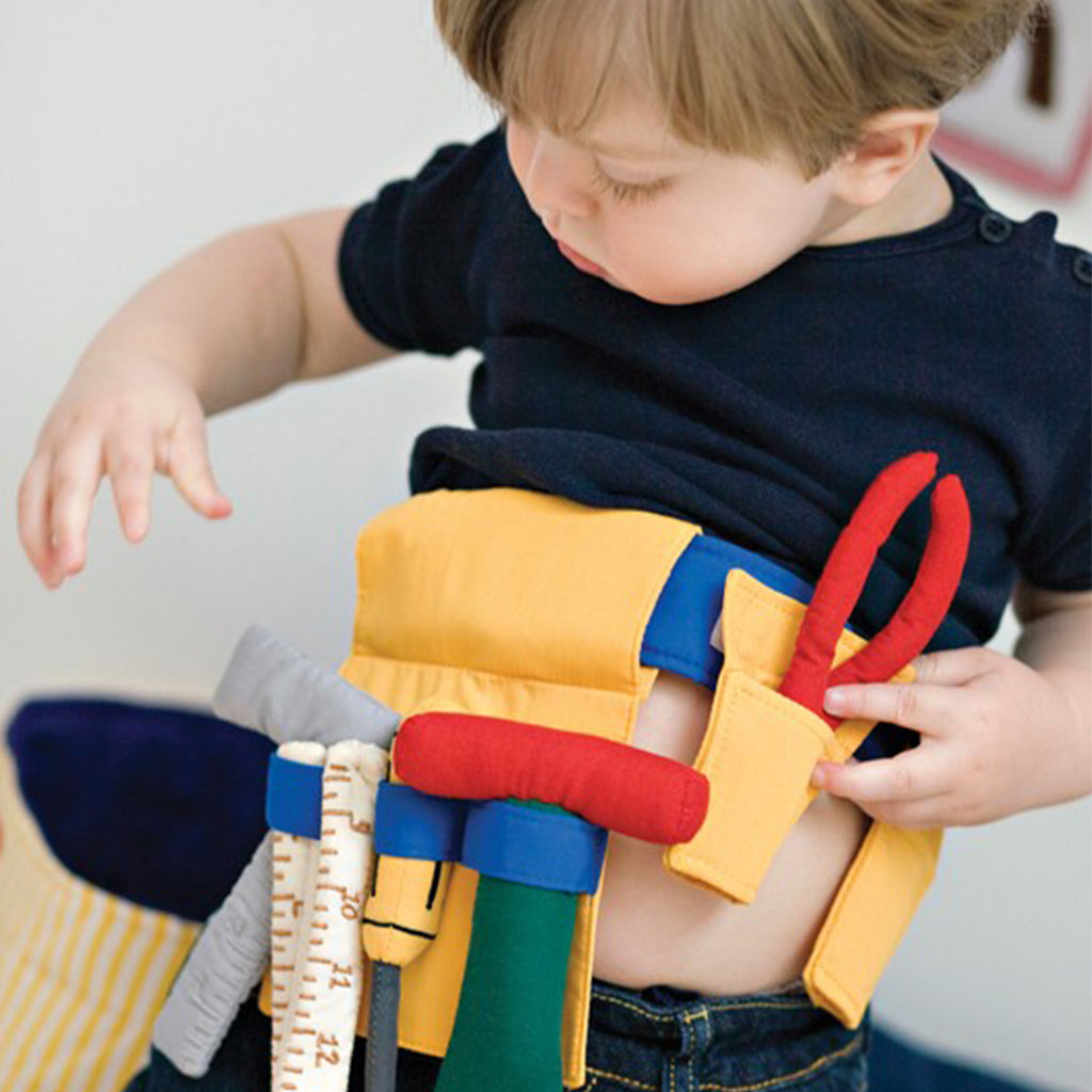 oskar and ellen toy cloth tool belt with hammer boys toddler gift