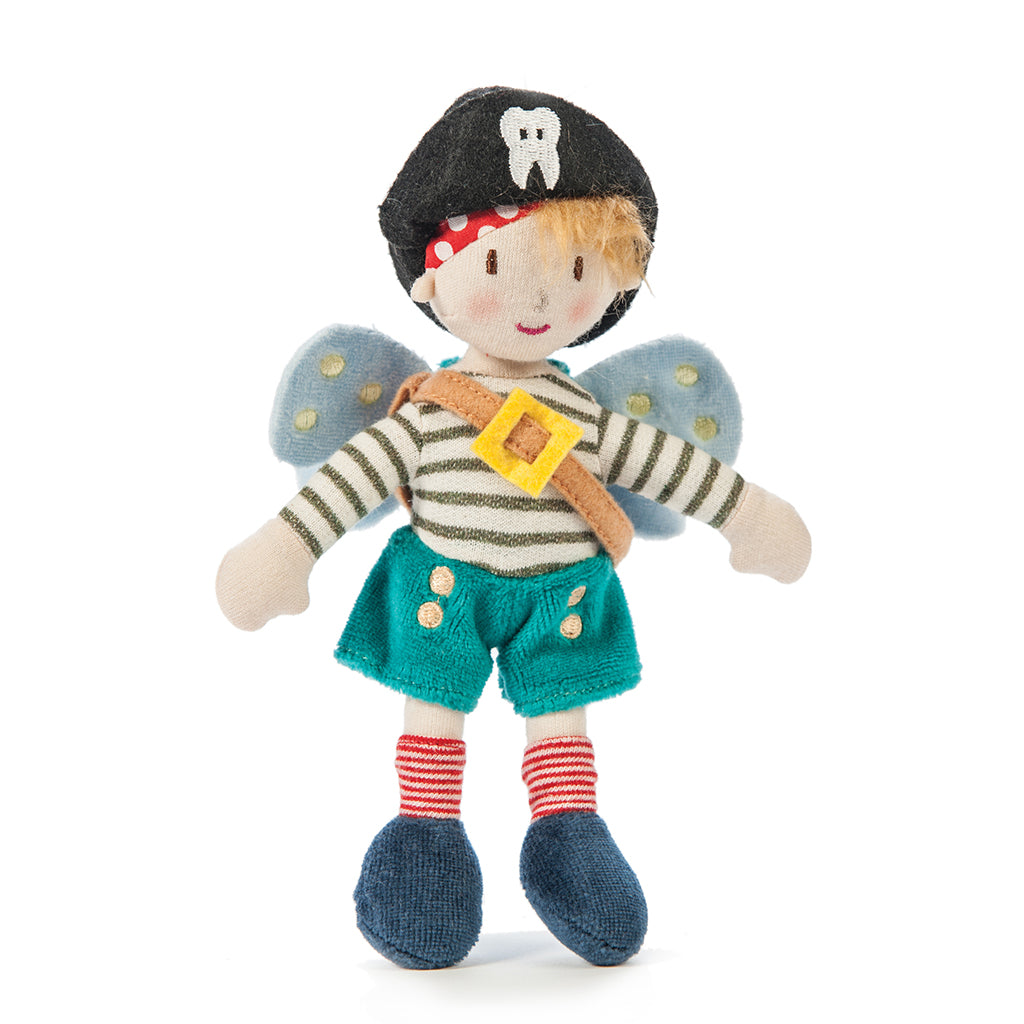 Ragtales pirate tooth fairy Christmas Birthday boys soft toy with wings wearing backpack for lost milk tooth